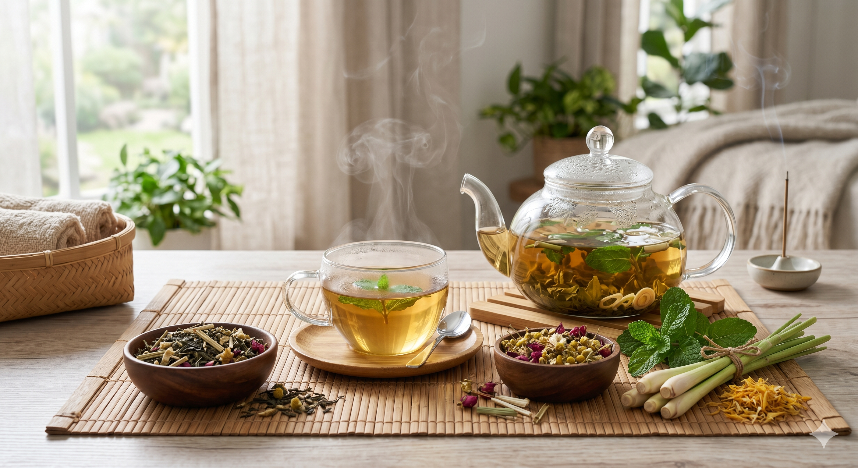 Premium herbal green teas